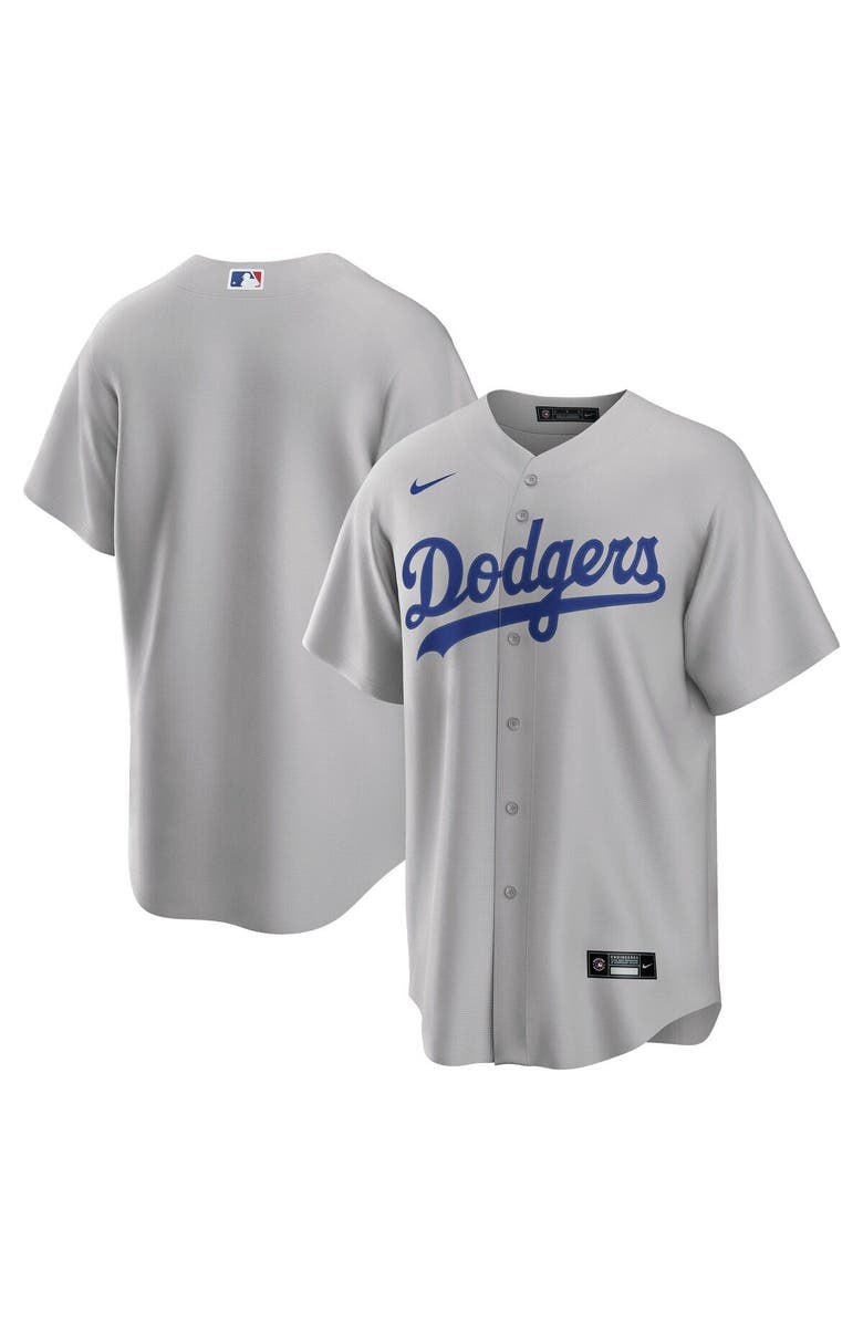 Nike Men's Nike Gray Los Angeles Dodgers Alternate Replica Team Jersey, Alternate, color, 