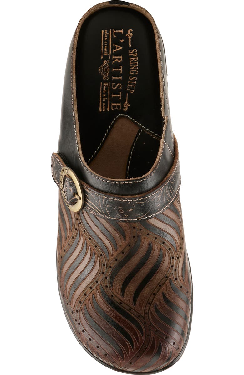 L'Artiste by Spring Step Sova Mule, Alternate, color, Black/ Brown Multi