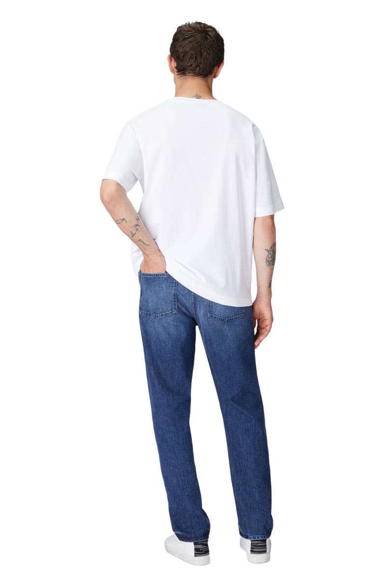 Missoni Cotton Crewneck T-shirt With Tone-on-tone Zigzag Insert, Alternate, color, White