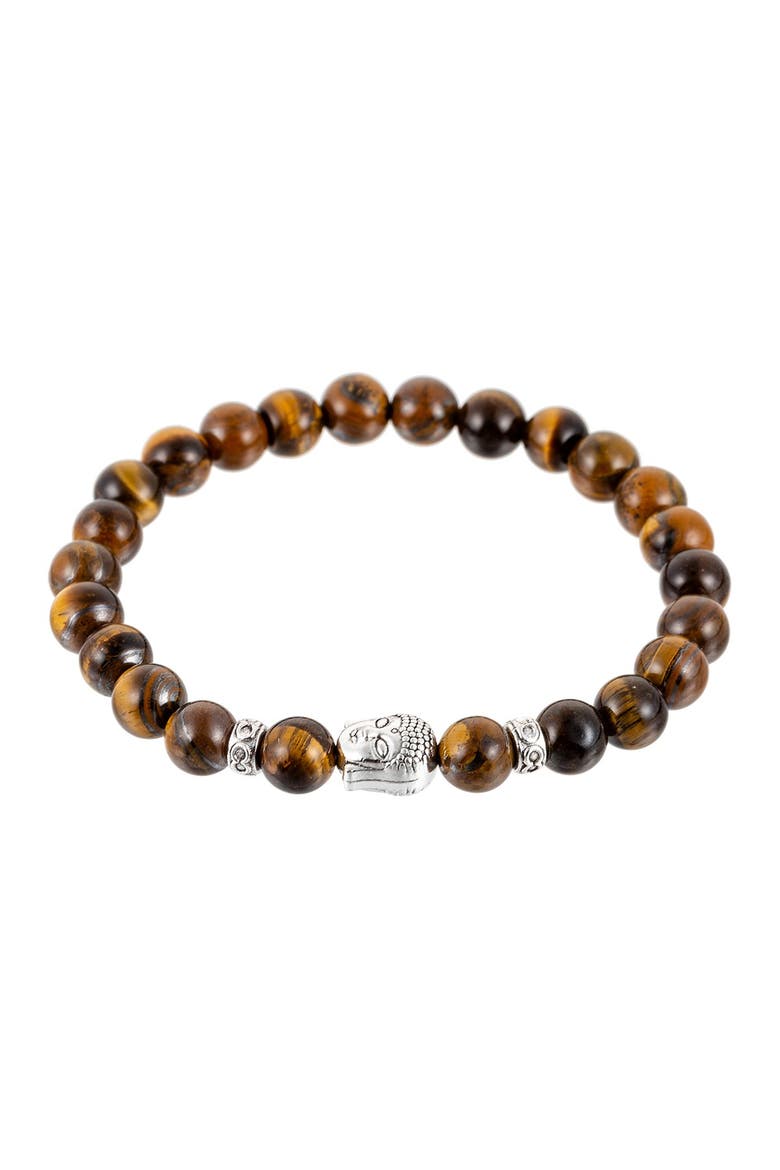 Luka Tiger Eye 2-Piece Beaded Bracelet, Alternate, color, BROWN