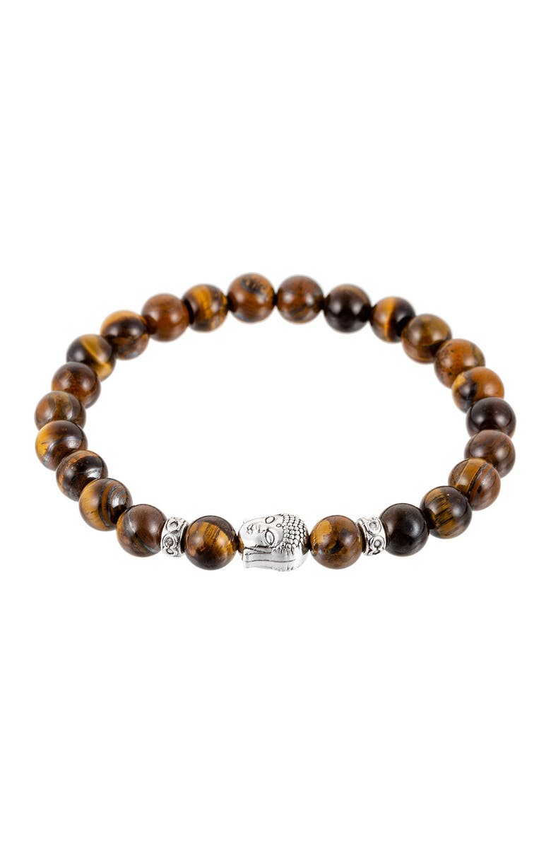 EYE CANDY LOS ANGELES Luka Tiger Eye 2-Piece Beaded Bracelet, Alternate, color, Brown
