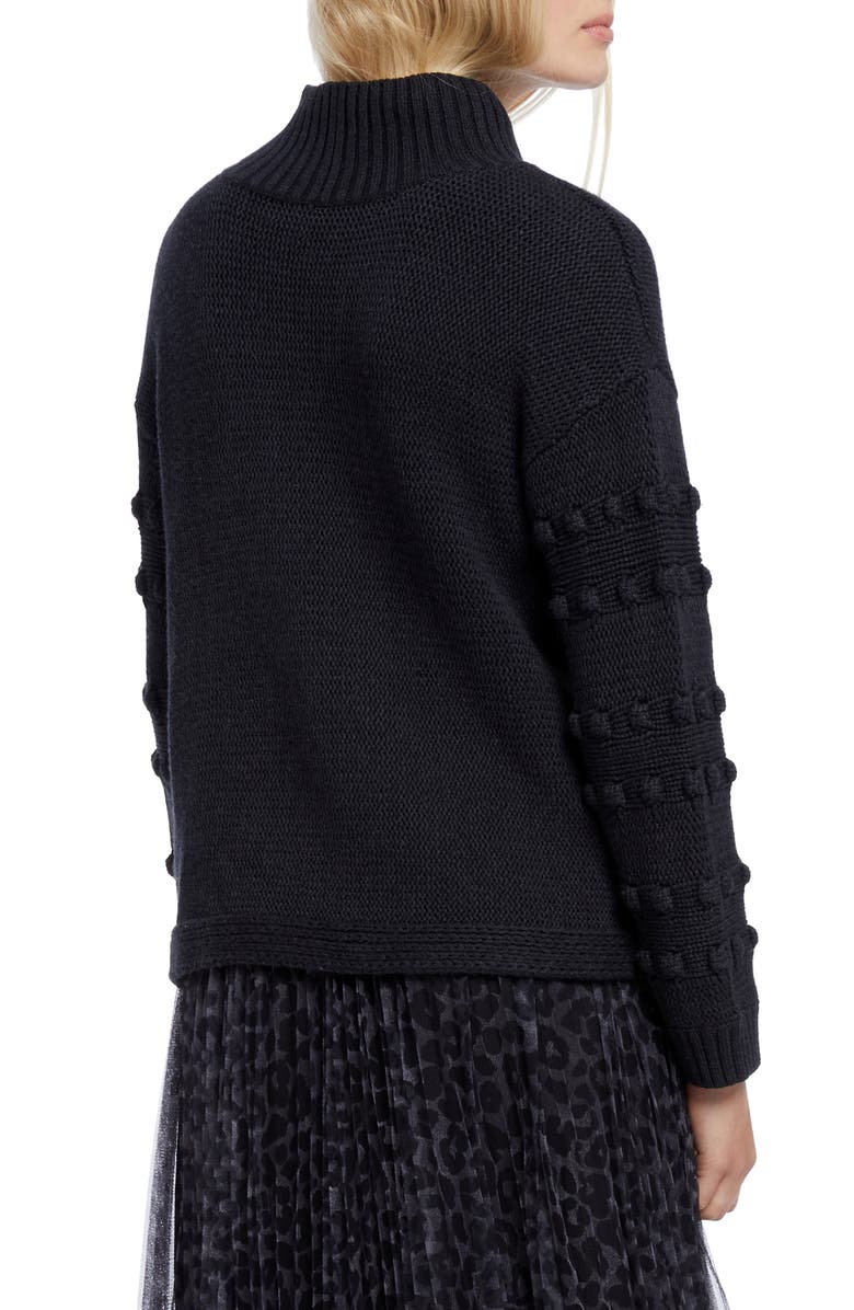 NIC+ZOE Adore A Ball Texture Stripe Turtleneck Sweater, Alternate, color, 