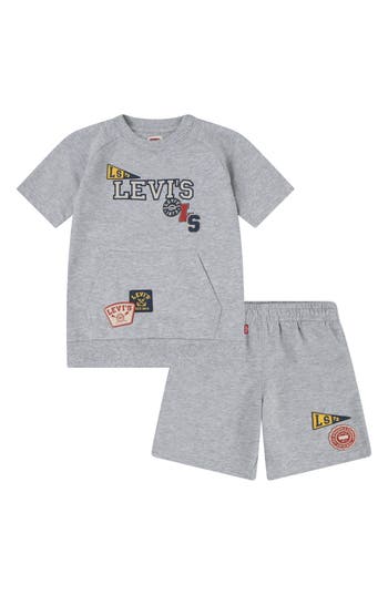 LEVI'S® LEVI'S® KIDS' COASTAL PREP SHORT SLEEVE SWEATSHIRT & SHORTS SET