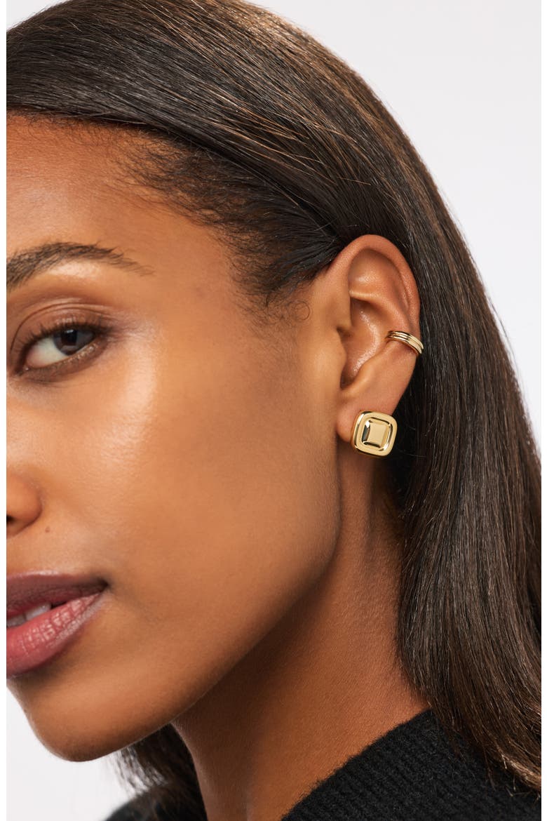 Stud Earrings - Clara Studs, Alternate, color, Gold