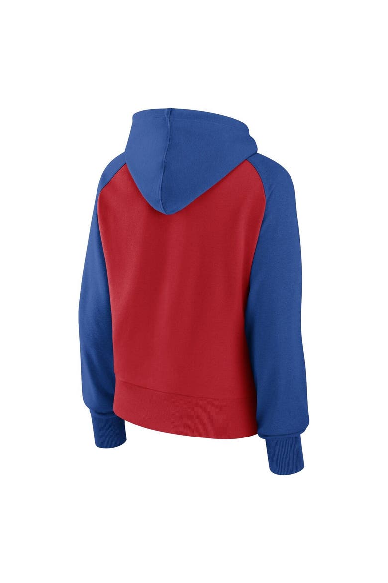 Women's Fanatics Royal/Red Chicago Cubs Pop Fly Pullover Hoodie, Alternate, color, Royal