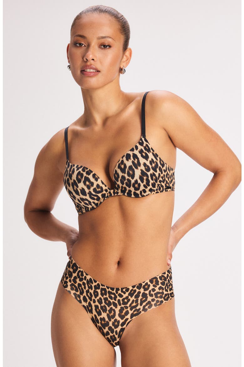 Microfiber No-Show Hipster Briefs, Alternate, color, SUGA BEIGE ON THE PROWL PRINT