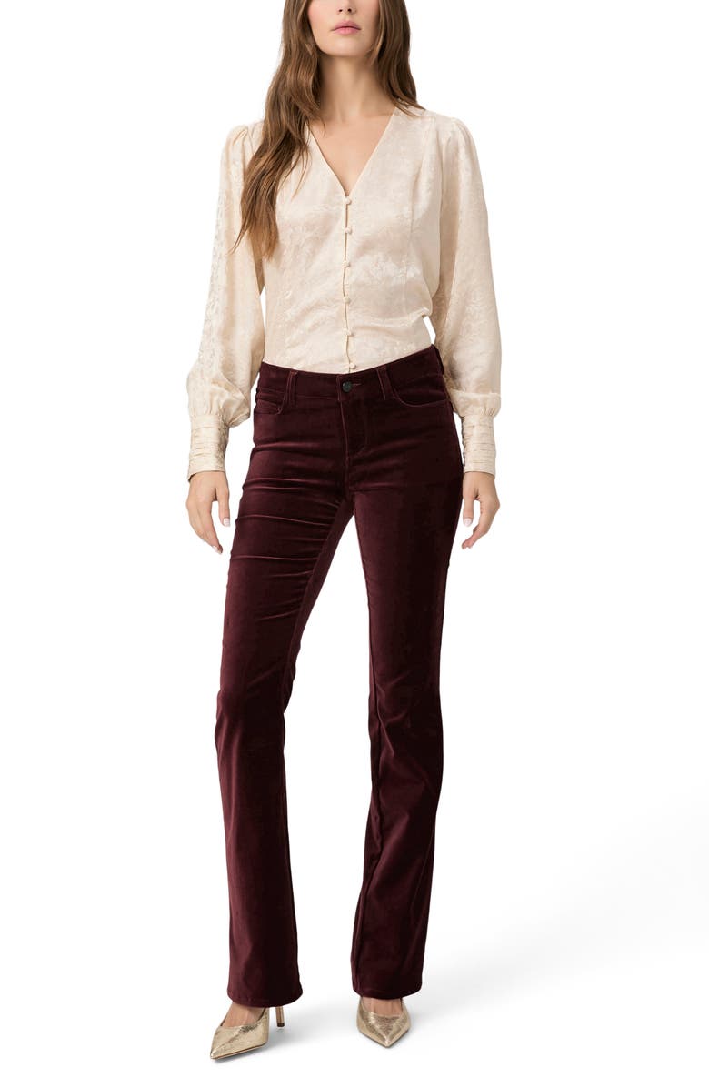 PAIGE Marielle Floral Silk Top, Alternate, color, Travertine