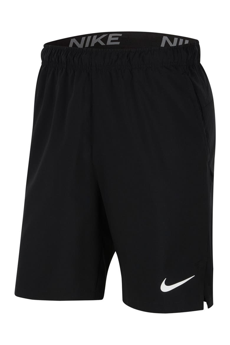 Flex Dri-FIT Woven Training Shorts, Main, color, BLACK/WHITE