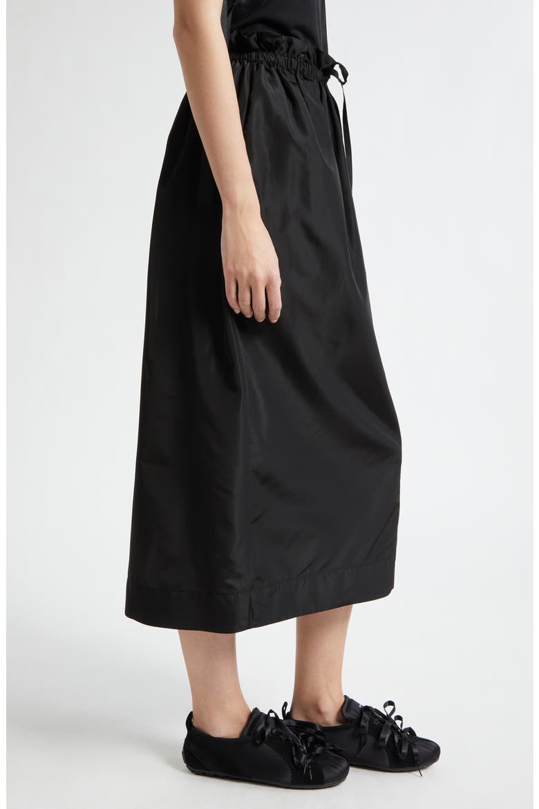 Gathered Waist Tulip Skirt, Alternate, color, BLACK