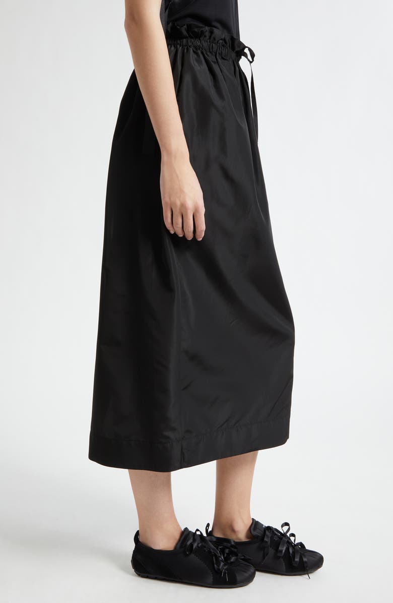 Simone Rocha Gathered Waist Tulip Skirt, Alternate, color, Black