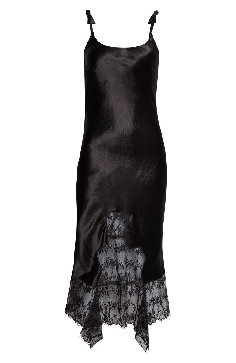 Collina Strada Cypress Painted Daisy Lace Trim Slipdress, Alternate, color, Black