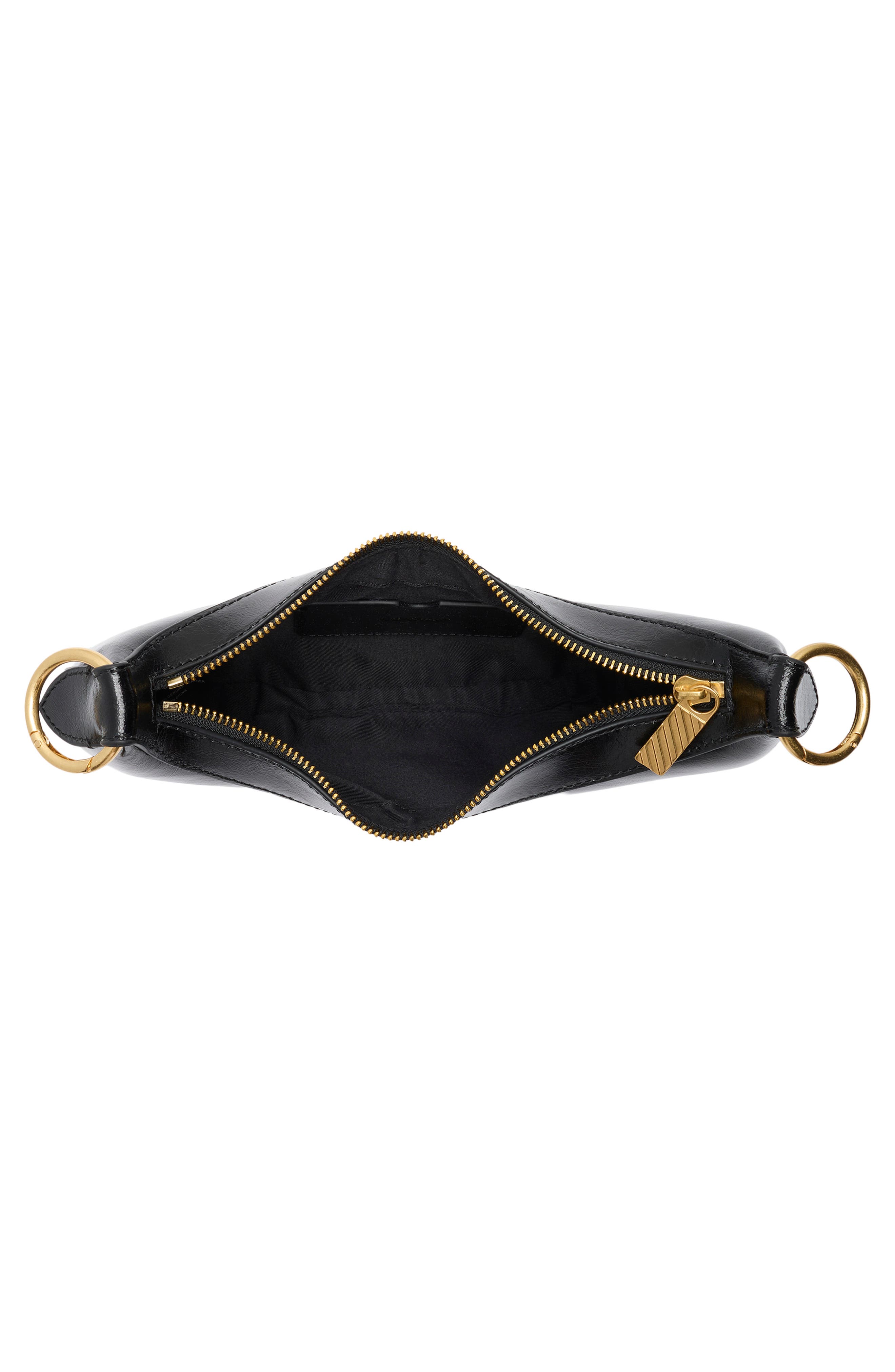 Off-White Hemisphere Leather Hobo Bag, Alternate, color, Black