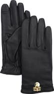 Lauren Ralph Lauren Logo Plate Leather Gloves