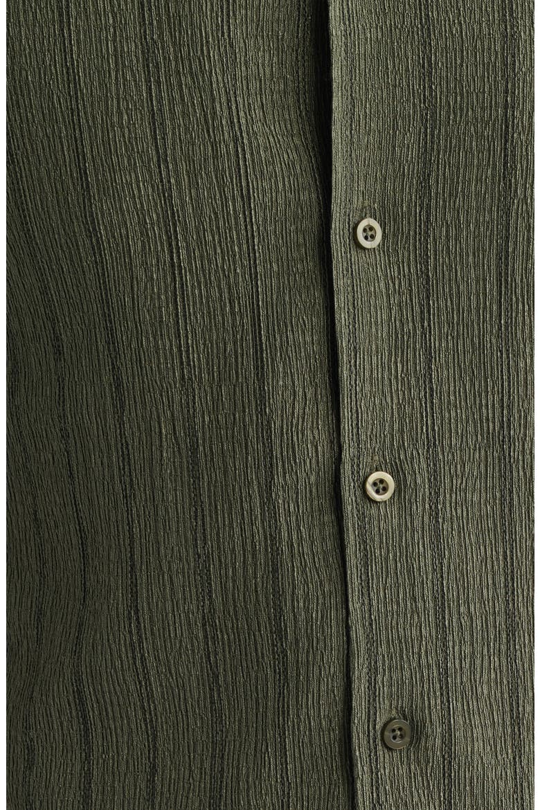 Pedri Crepe Textured Camp Shirt, Alternate, color, OLIVE