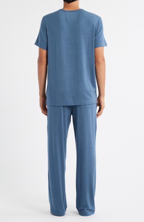 Daniel Buchler Modal Blend Pajama T-shirt In Blue