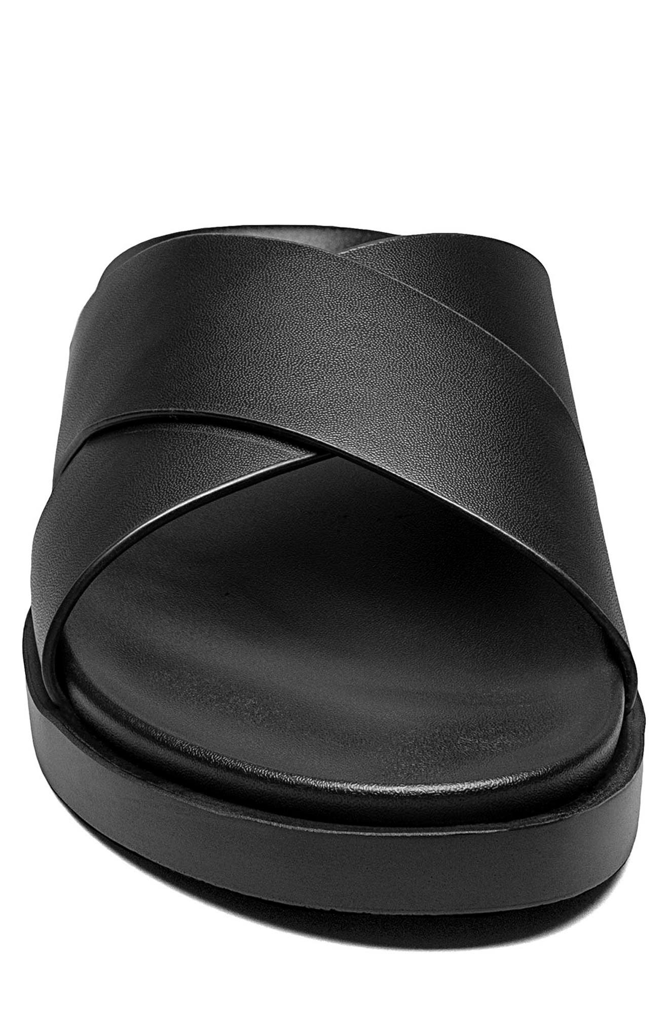 Stacy Adams Montel Crossover Slide Sandal, Alternate, color, Black