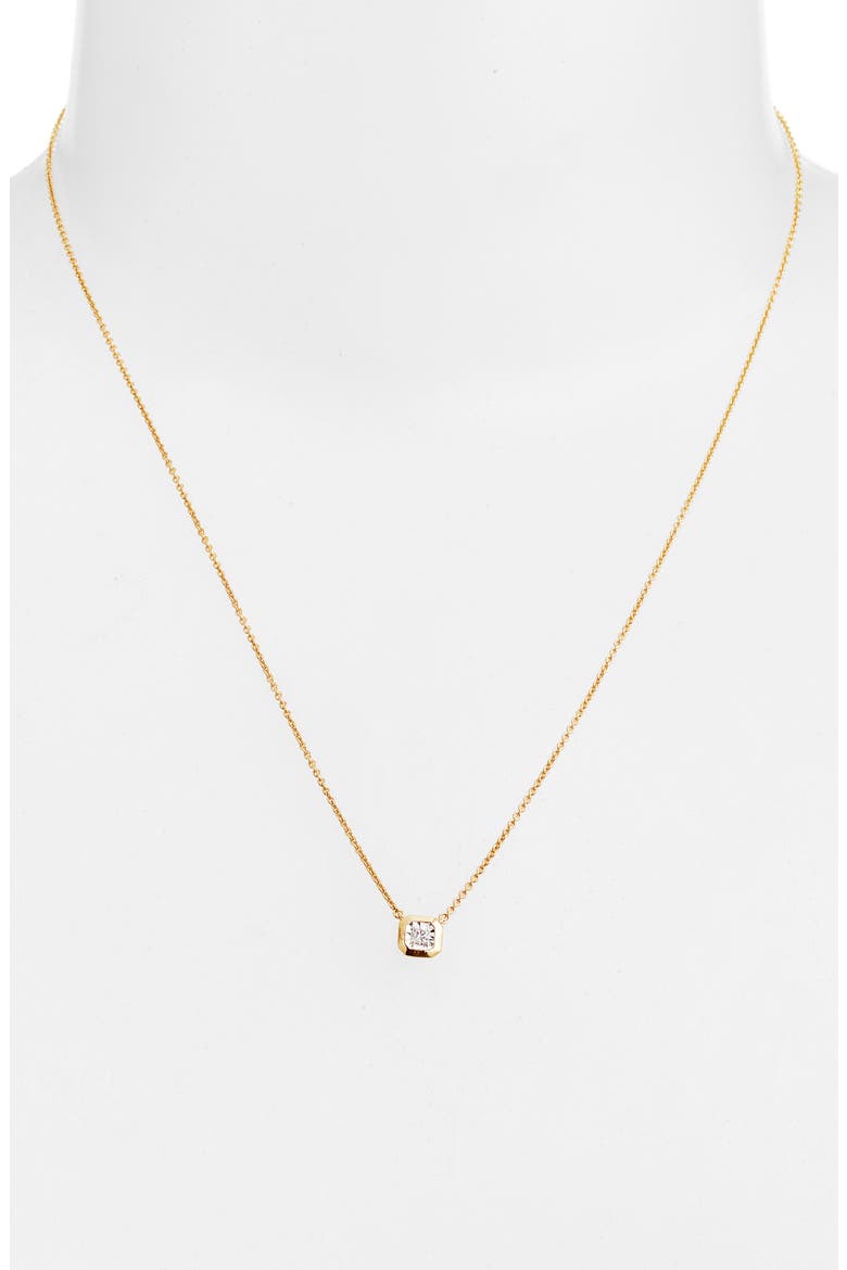 Lab Grown Diamond Pendant Necklace, Alternate, color, 18CT GOLD VERMEIL