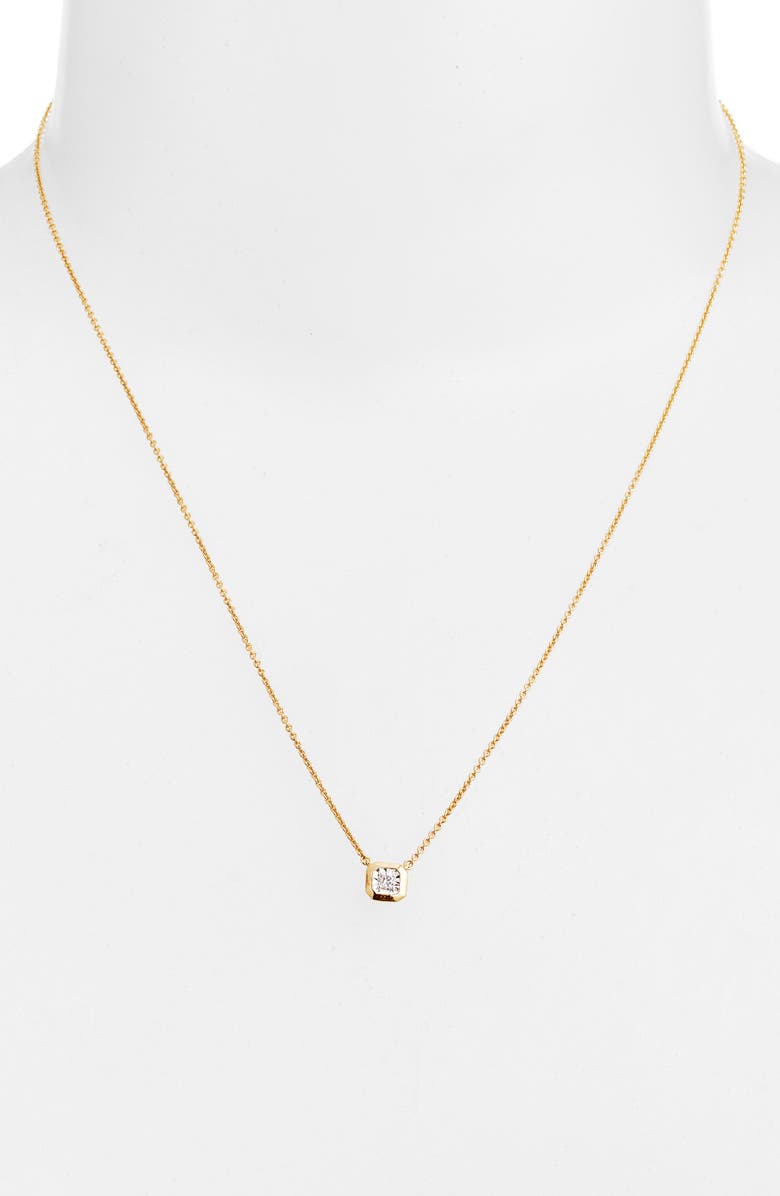 Monica Vinader Lab Created Diamond Pendant Necklace, Alternate, color, 18Ct Gold Vermeil
