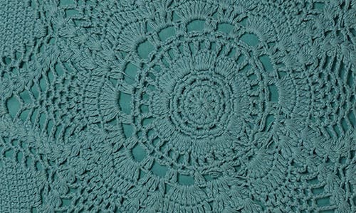 Roselli Trading Company Emma Crocheted Accent Pillow In Green