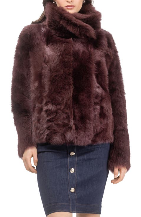 Genuine Shearling Reversible Jacket, Shawl Collar