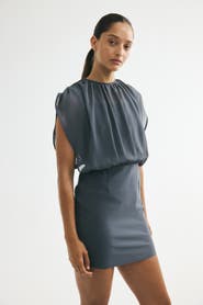 H&M Dual-fabric Draped Dress