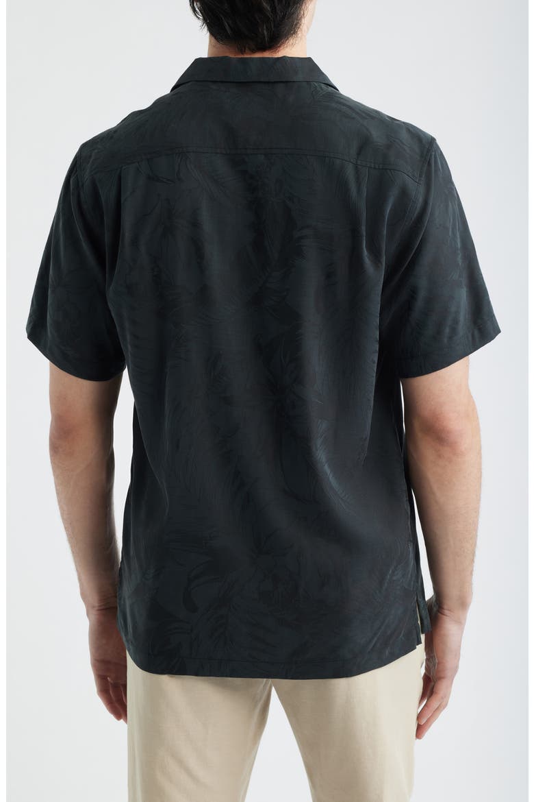 Botanic Loom Coastal Ease Botanic Loom IslandZone® Camp Shirt, Alternate, color, BLACK