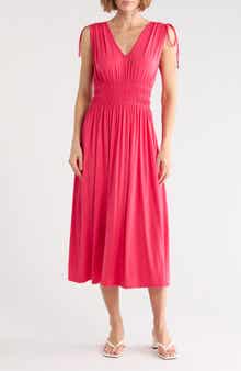 Cinched Waist Midi Dress
