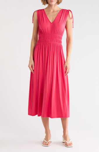 Cinched Waist Midi Dress