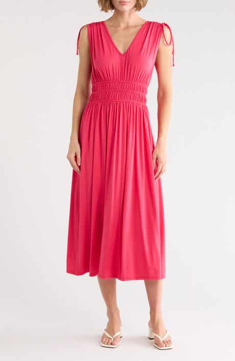 Cinched Waist Midi Dress