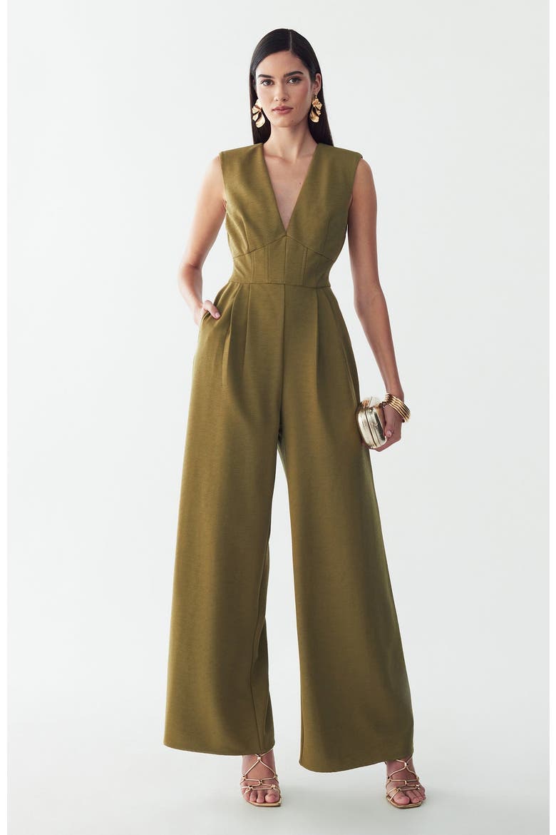 Aurora Jumpsuit, Alternate, color, Olive