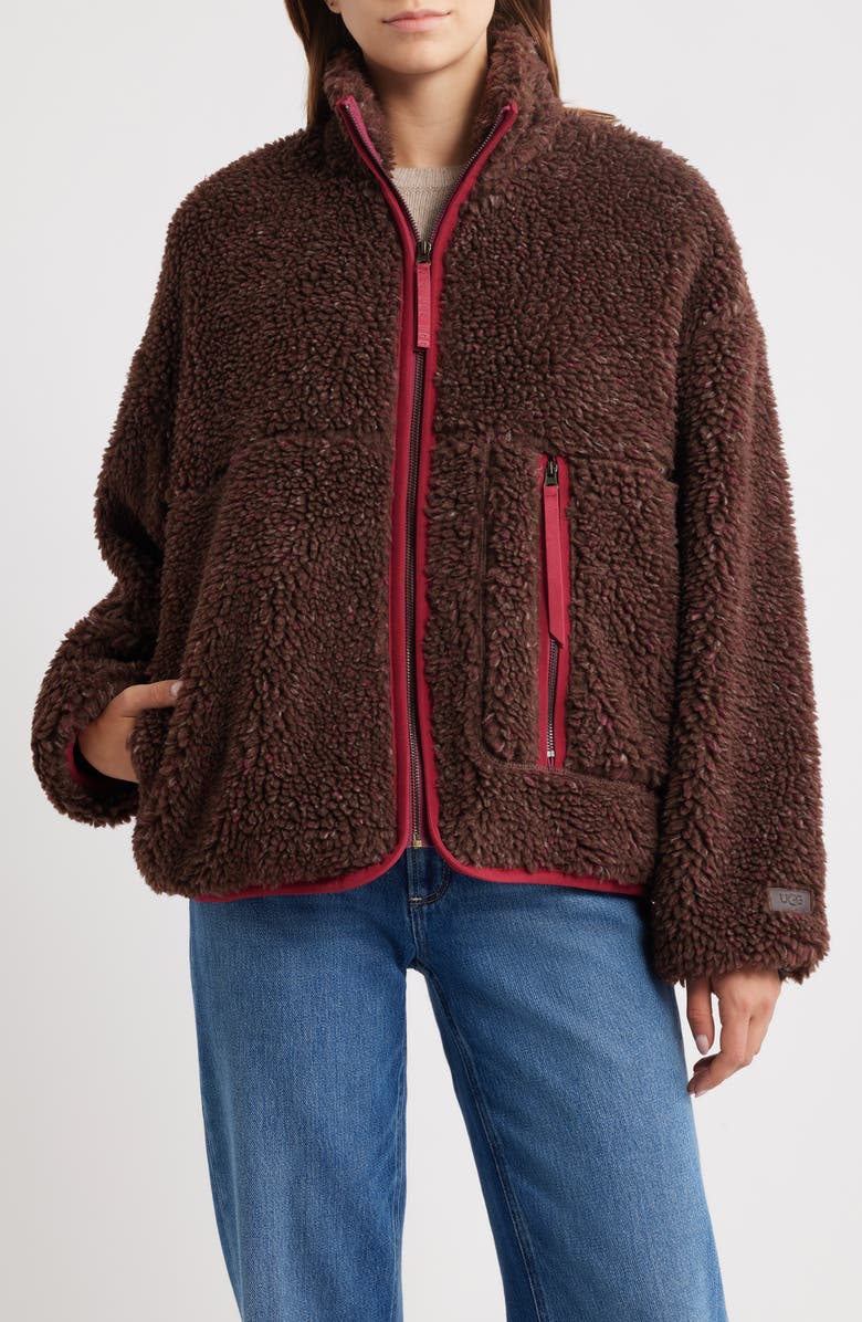 UGG<sup>®</sup> Marlene Confetti Jacket, Main, color, Cola