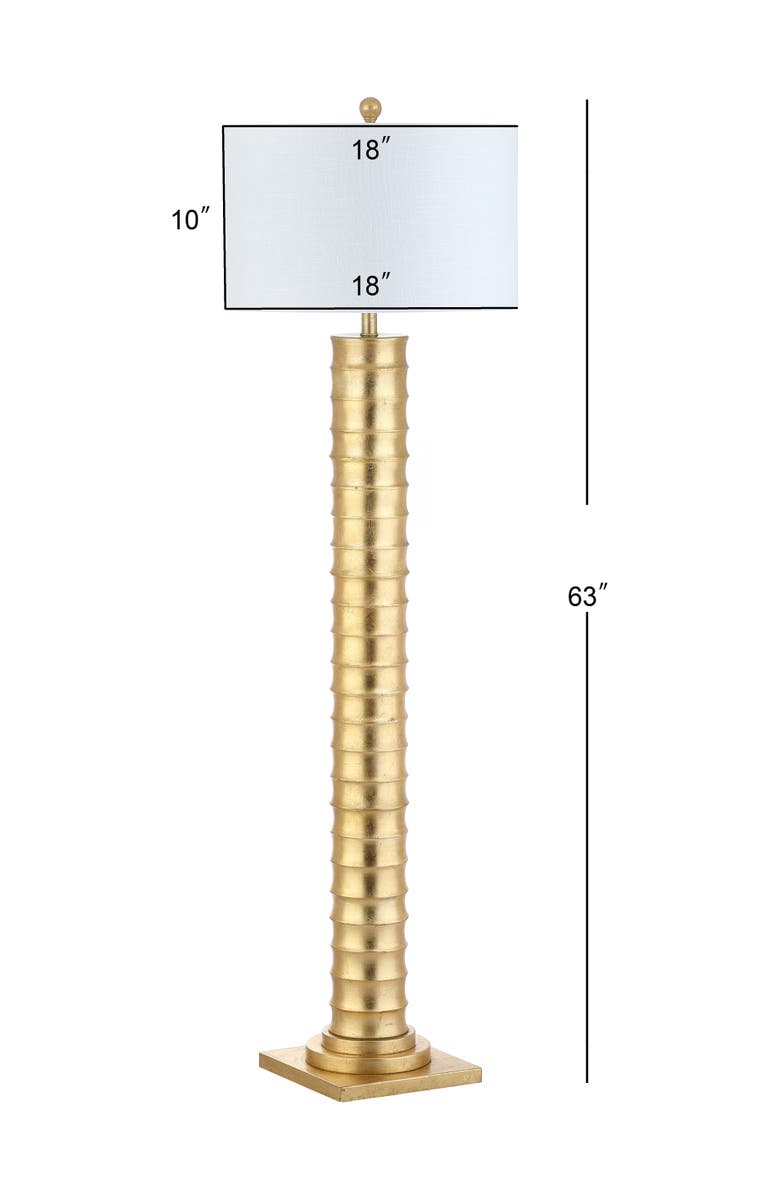 JONATHAN Y Serena 63" Metal LED Floor Lamp, Gold Painting, Alternate, color, Gold Painting