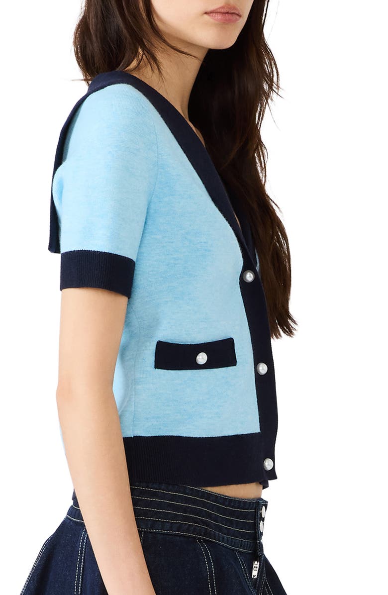 Steve Madden Aden Crop Sailor Sweater, Alternate, color, 