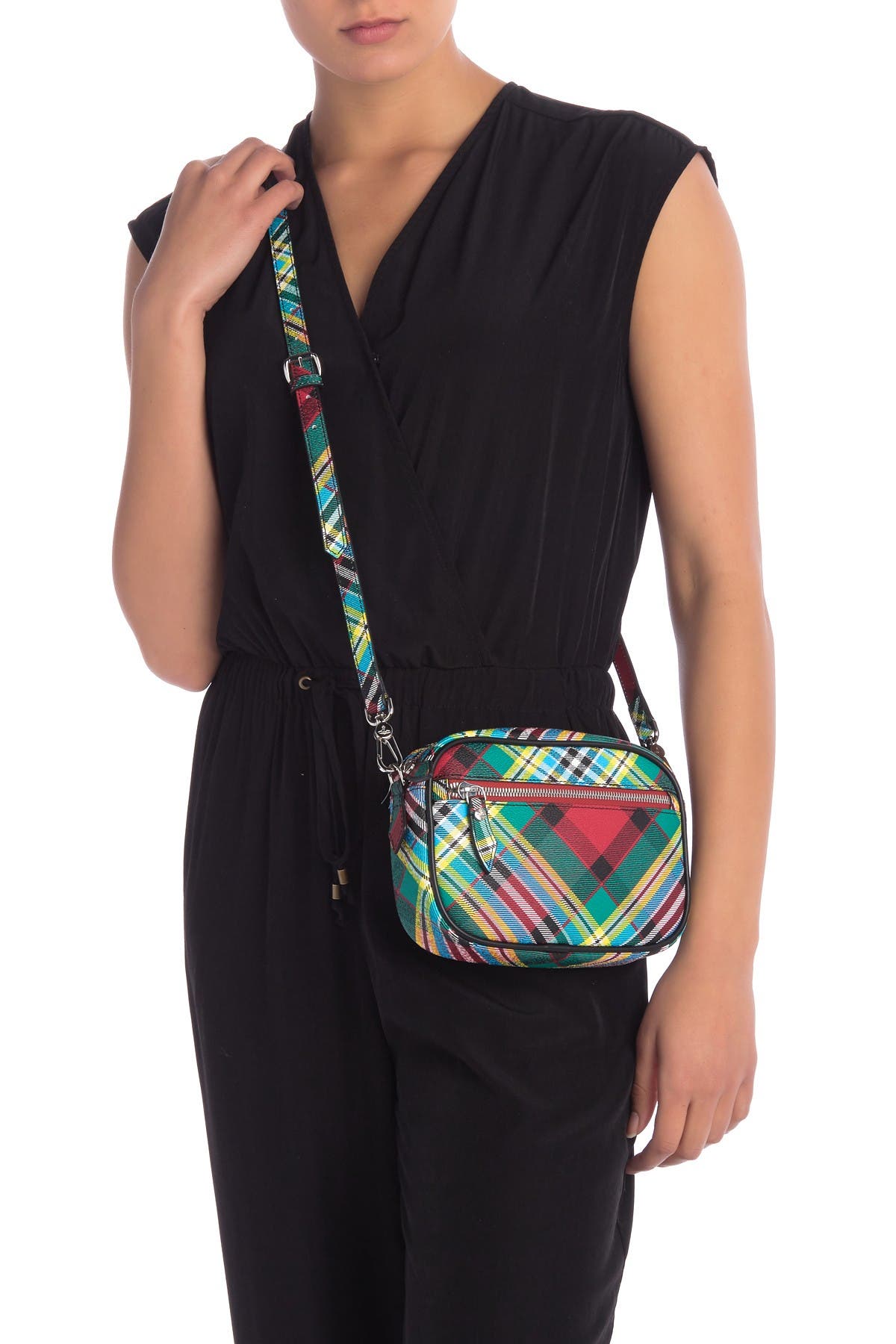 Vivienne Westwood Shuka Tartan Crossbody Bag, Alternate, color, 