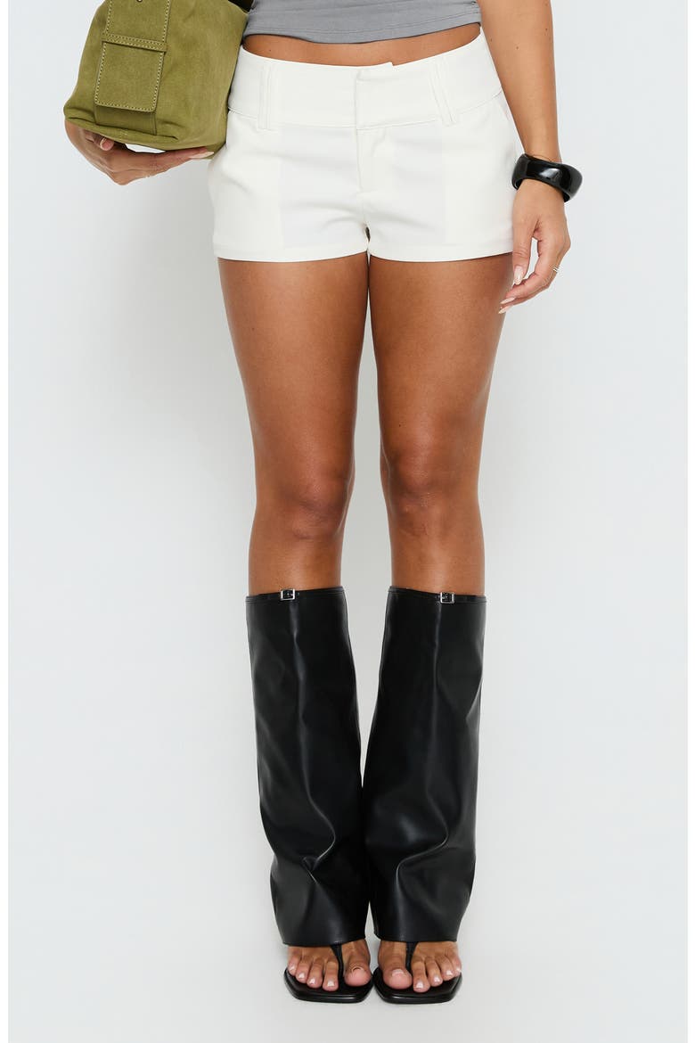 Two Lovers Low Rise Shorts, Main, color, WHITE