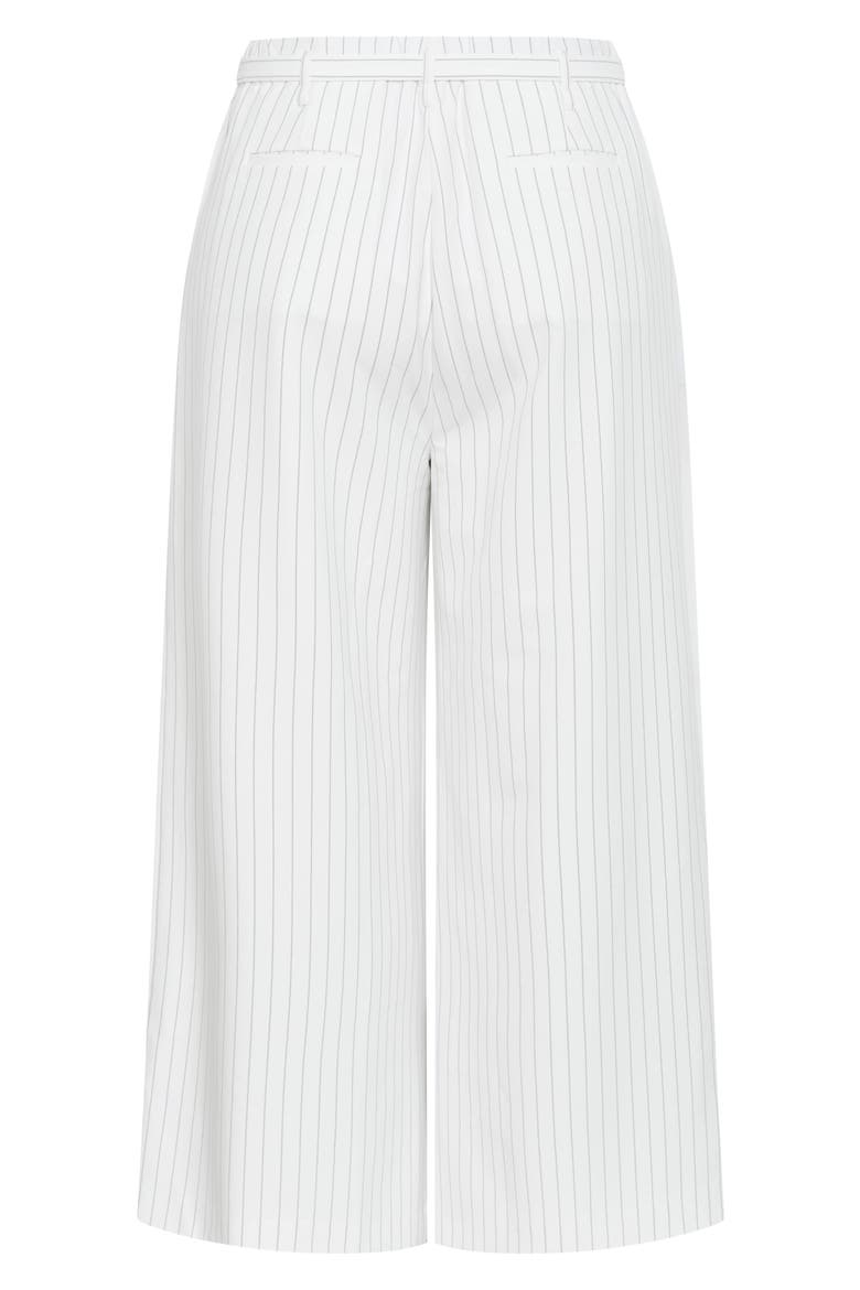 Belted Pinstripe Wide Leg Pants, Alternate, color, IVORY PINSTRIPE