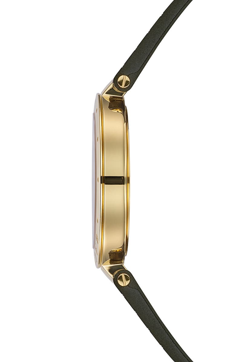 Balmain ia Rubber Strap Watch, 33mm, Alternate, color, Yellow Gold Pvd Coating