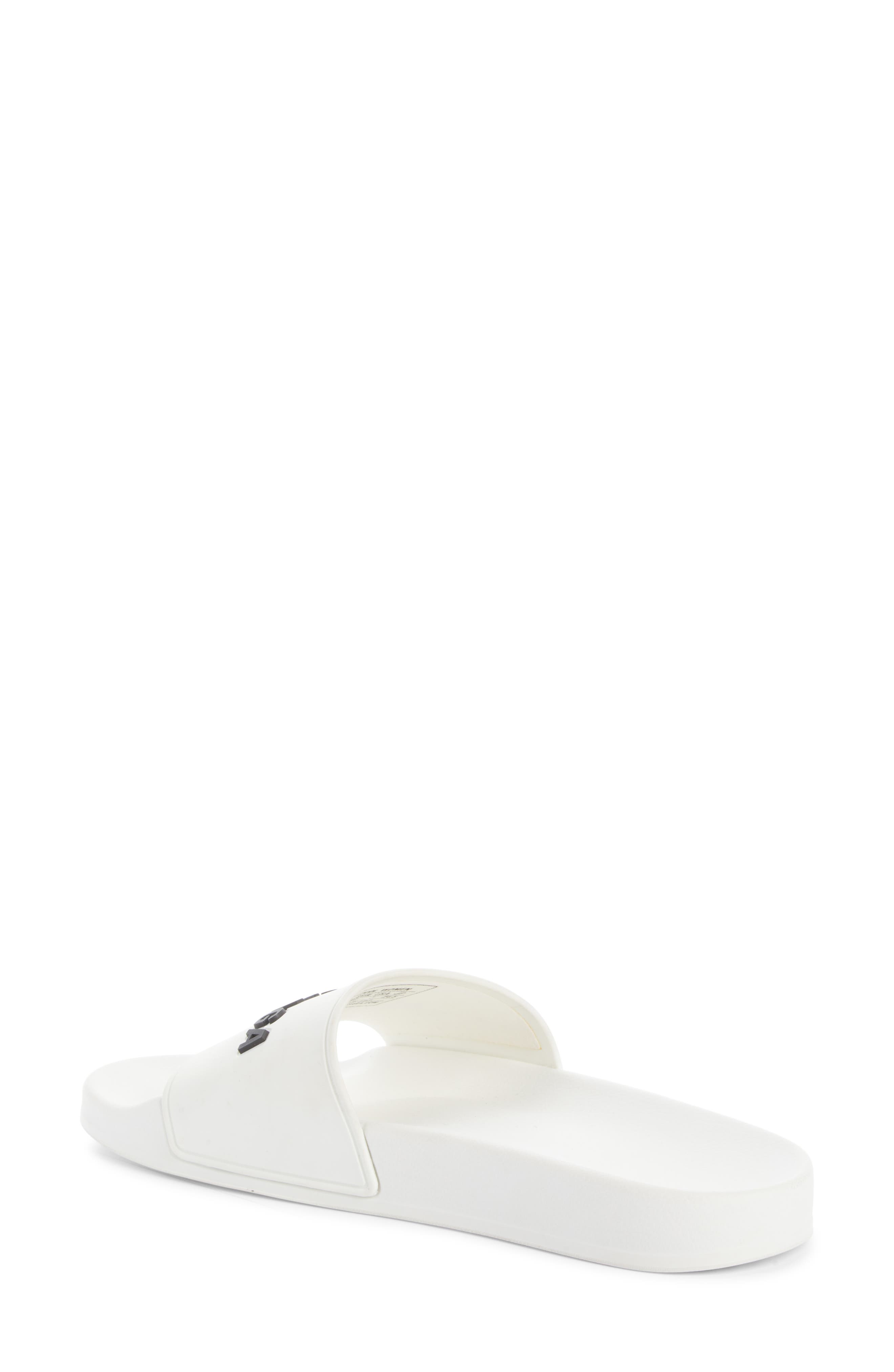 Balenciaga Logo Pool Slide Sandal, Alternate, color, 
