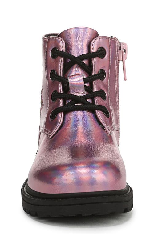 Blowfish Malibu Kids' Rene Metallic Combat Boot In Pink