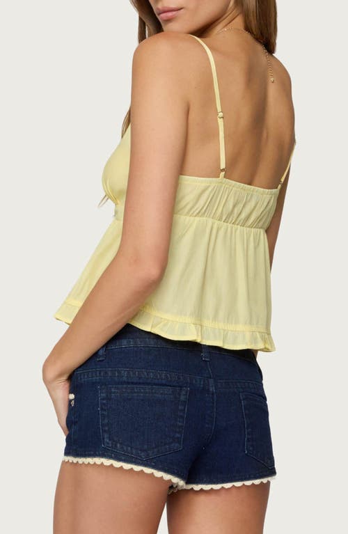 Edikted Halsey Ruffle Babydoll Camisole In Yellow