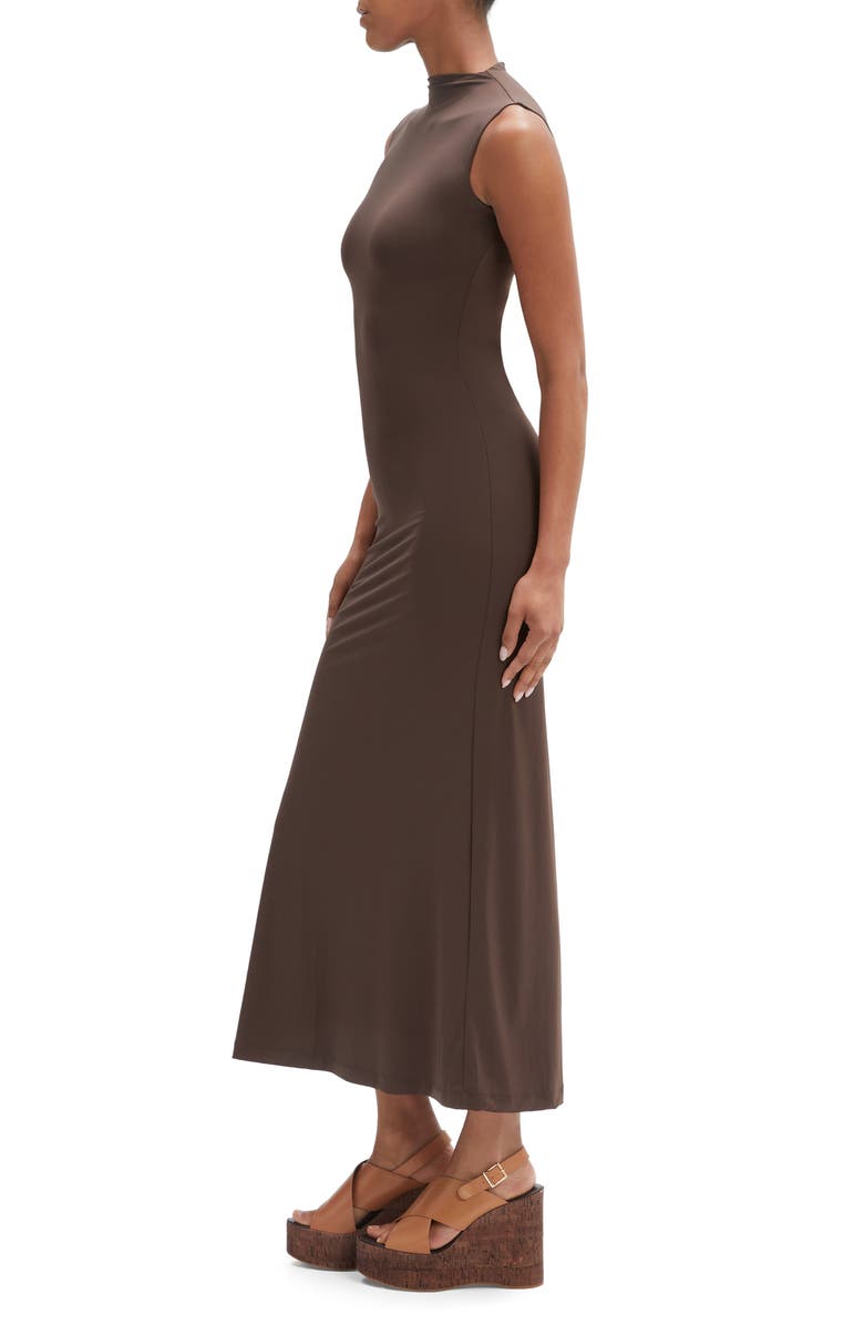 Bardot Veneda High Neck Maxi Dress, Alternate, color, Chocolate