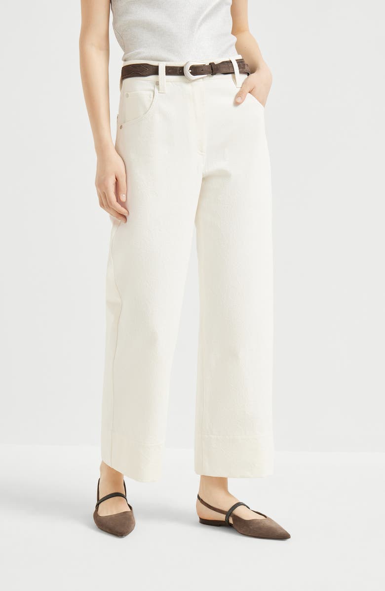 Brunello Cucinelli Square chino trousers, Alternate, color, Panama