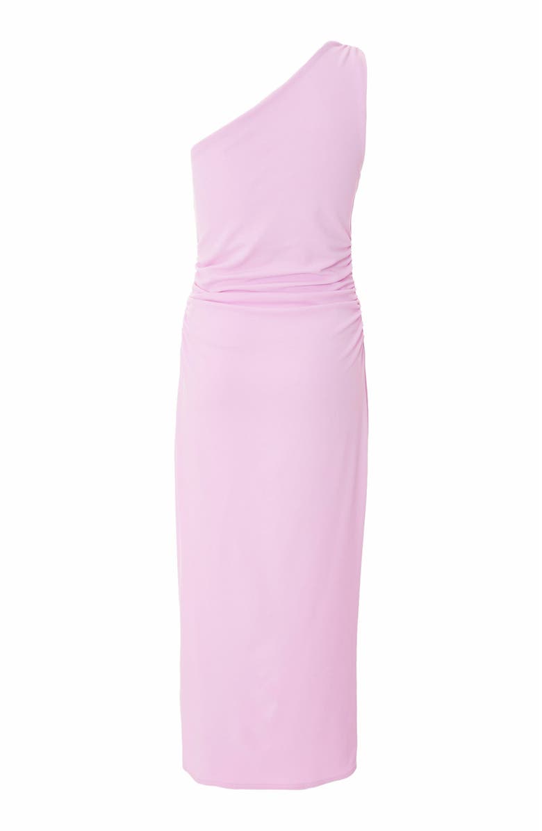 QUIZ Scuba Crepe One Shoulder Buckle Detail Maxi Dress, Alternate, color, 