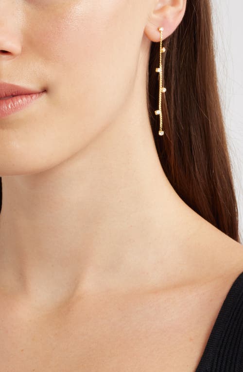 Nordstrom Staggered Cubic Zirconia Linear Drop Earrings In Gold