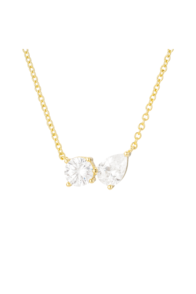 Eternity Crystal Necklace, Main, color, Metallic Gold