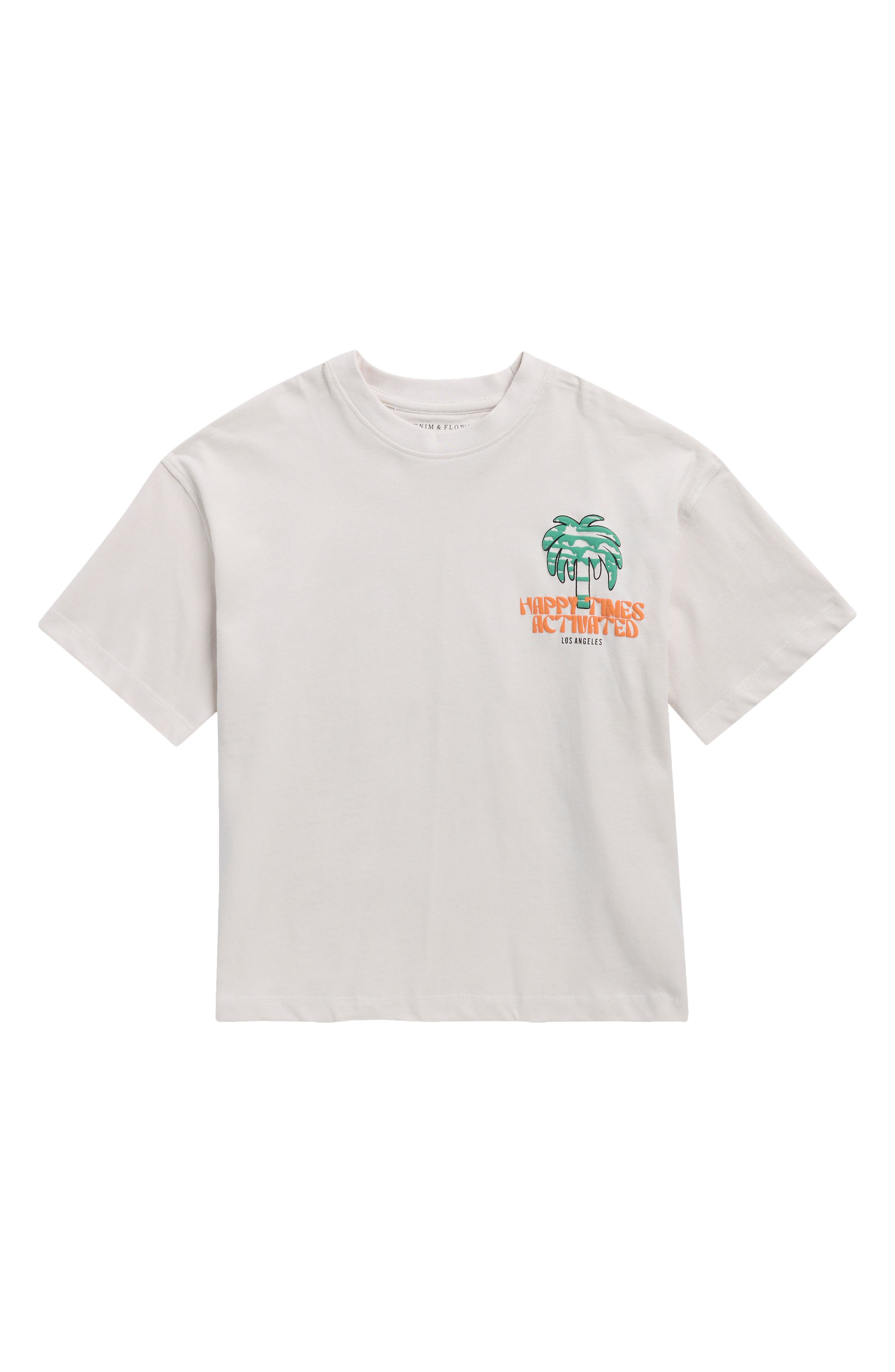 DENIM AND FLOWER Kids' Beach Palm Graphic T-Shirt