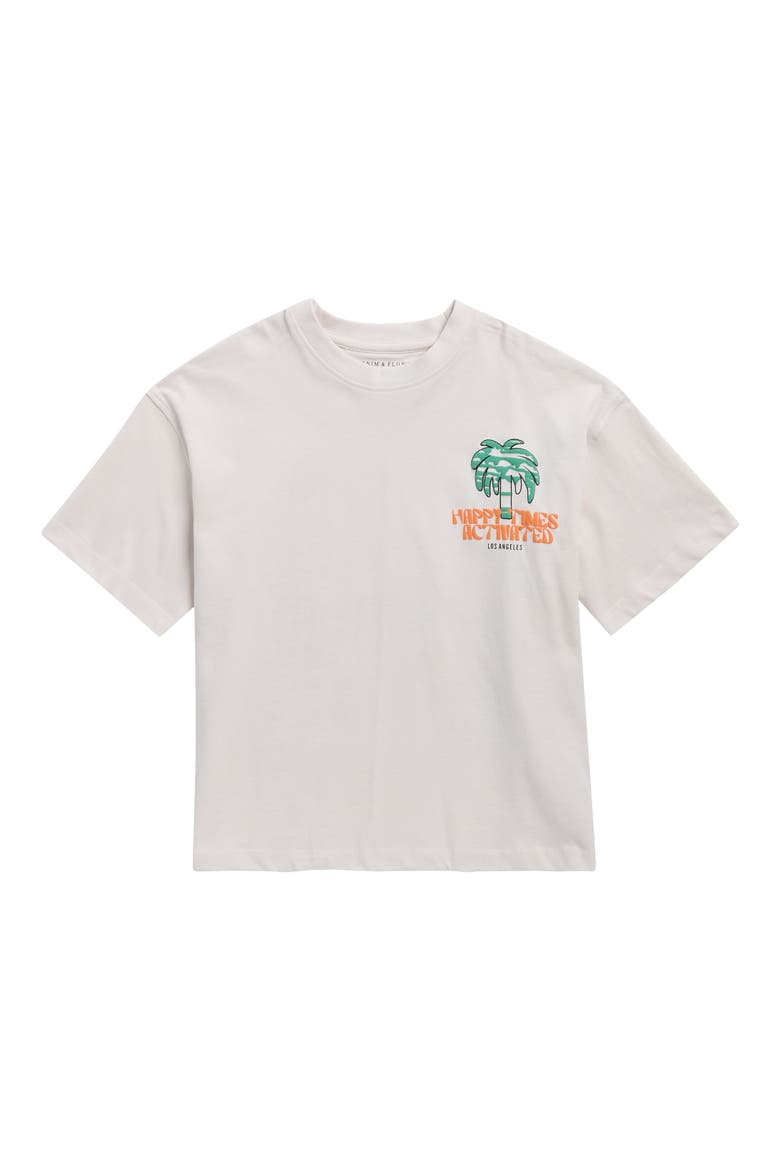 Kids' Beach Palm Graphic T-Shirt, Main, color, SAND