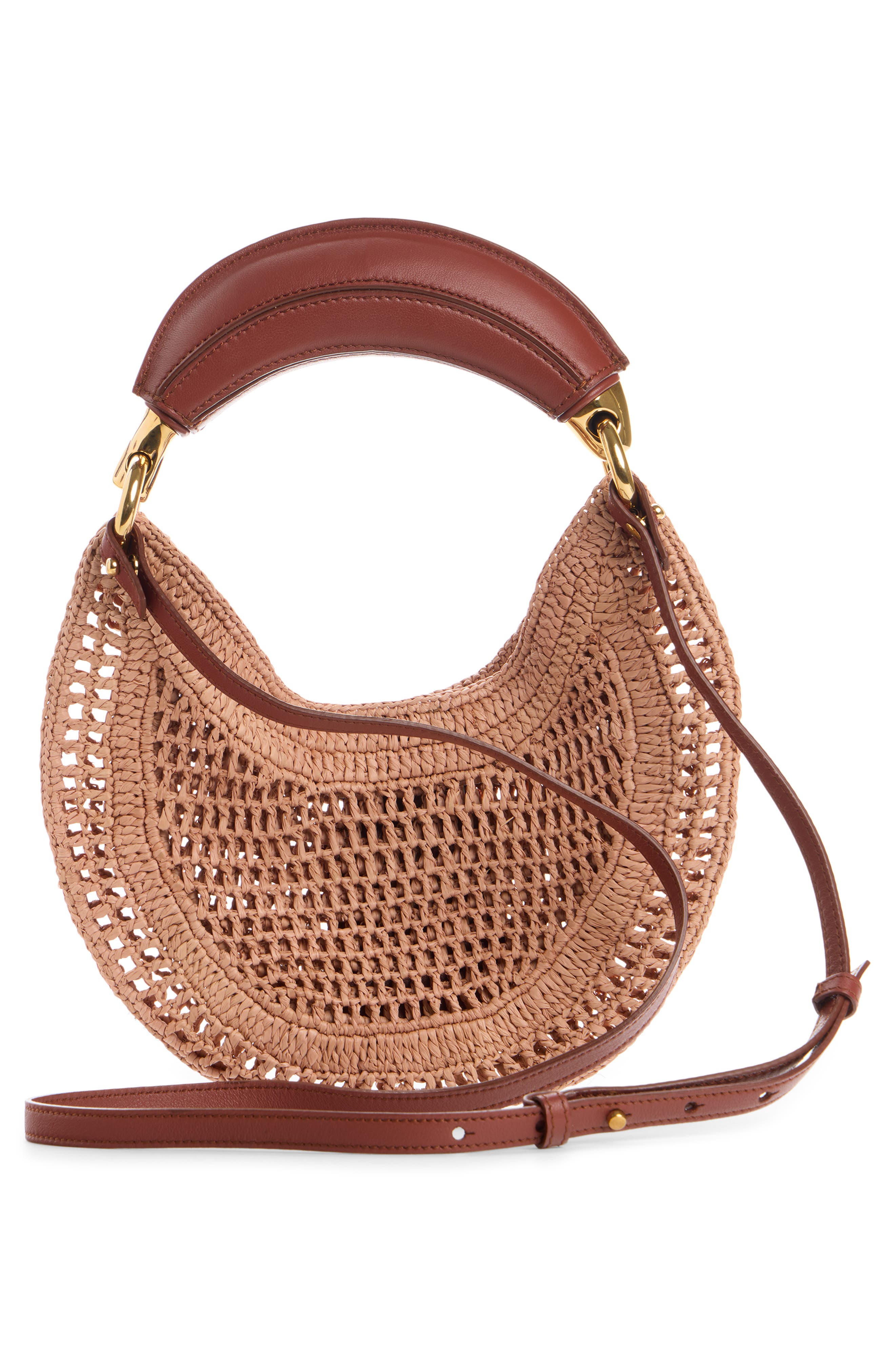 Chloé Summer Banana Raffia Handheld Bag, Alternate, color, Summery Beige