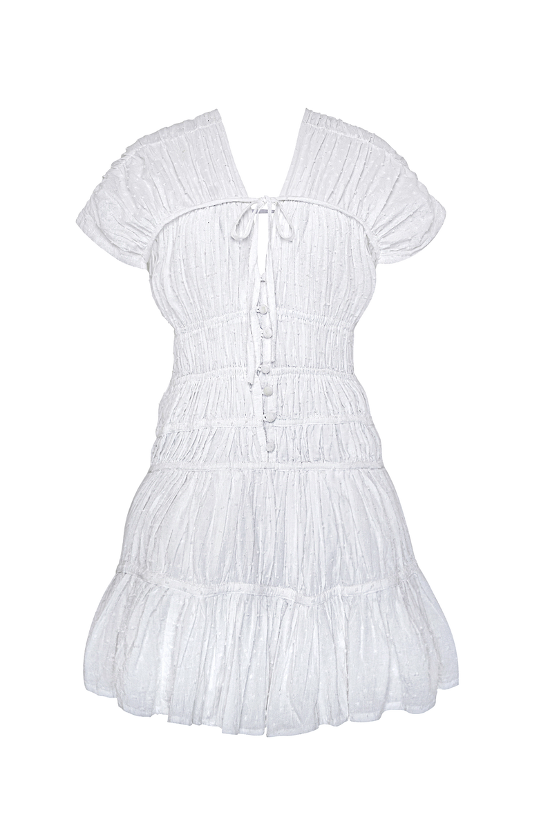 BRUNNA.CO The Srikandi Ruffle Mini Dress, Main, color, White