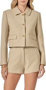English Factory Cropped Wool Blend Jacket